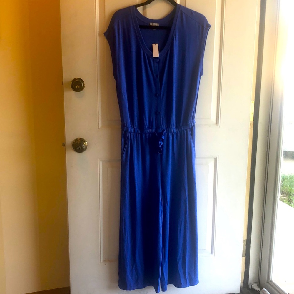 Comfy cotton blue Talbot jumpsuit
